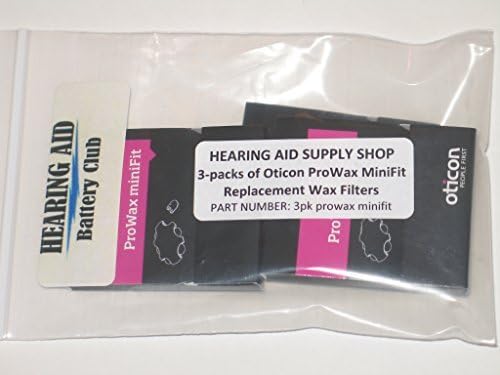 (3 Packs) Genuine Oticon ProWax MiniFit Replacement Wax Filters by Hearing Aid Supply Shop