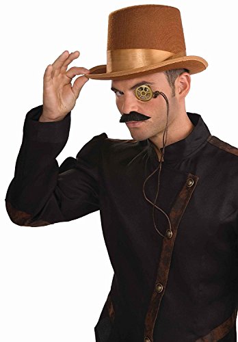 Steampunk Brown Tan Bell Hop Topper Victorian Willy Wonka Costume Top Hat