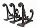 Set of 6 Brown Cast Iron Hooks, Shabby Chic Vintage Wall Mounted Hooks, Old School,Excellent for Coats, Bags, Hats, Towels,Curtain Rod's, Scarf’s and More by Ashes to Beauty