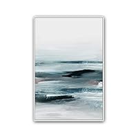Framed Canvas Wall Art Abstract Color Block Canvas Prints Home Artwork Decoration for Living Room,Bedroom - 16x24 inches