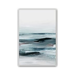 Framed Canvas Wall Art Abstract Color Block Canvas Prints Home Artwork Decoration for Living Room,Bedroom - 16x24 inches