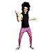 Largemouth Men's 80's Heavy Metal Pants Zebra Neon Pink (Medium)
