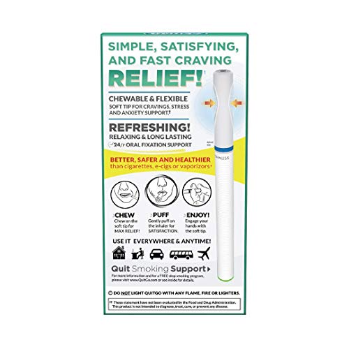 Smokeless Inhaler With Soft Tip Chewable Mouth Grip For Maximum Relief