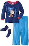 Bon Bebe Baby-boys Infant Rock Star 3 Piece Pant Set, Navy/Blue/Red, 18 Months, Online Clothing Store