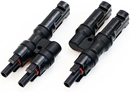 GIARIDE 1 Pair MC4 Solar Panel Connector Y Branch MMF+FFM Cable Splitter Coupler for Parallel Connection