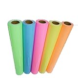 HOHO 5Colors Pack of Glow in the Dark Heat Transfer Press Vinyl HTV Iron-on Paper 20