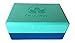 1 Blue and Light Blue Bicolor Yoga Block - 9 Inches by 6 Inches by 4 Inches