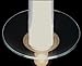 Upgradelights Glass Bobeche Candle Ring Wax Catcher