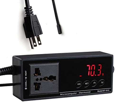 WUHOSTAM Digital Heat Mat Thermostat Controller for Seed Germination, Reptiles and Brewing,Small Animals
