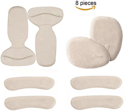 High Heel Pads High Heel Inserts High Heels Back Cushion Insoles Blister Prevention Heel Grips Liners Anti Slip Shoe Cushion(Beige)