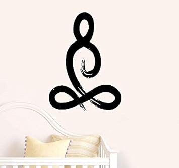 Etiqueta De La Pared Decoracion Simbolo De Yoga Pose De Yoga