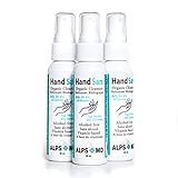 3-Pack HandSan Organic Hand Cleanser (3 x 60 mL) – No-Alcohol Antimicrobial Hand Sanitizer Spray With Vitamins & Moisturizing Nutrients – All-Natural Kid-Safe Formula – Kills 99.9% Of Germs