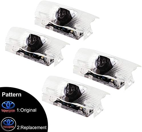 Eogifee LED Car Door Light Courtesy LED Laser Projector Wireless Welcome Lights Ghost Shadow Light Logo Lamps Kit for Toyota Series(4 Pack)