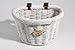 Nantucket Bicycle Basket Co. Cruiser Adult D-shape Basket, White