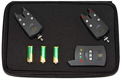 Neco Angelbissanzeiger Set 2 + 1 kabelloser Karpfen-Digitaler Bissanzeiger mit 2 Emittern und 1 Empfänger wasserdicht… – Bild 3