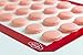 Bakeitfun Silicone Non-stick Multipurpose Kitchen Tool, Microwave and Dishwasher Safe Macaron Mat with 28 Macaron Spaces, Standard,  Macaron Raspberry Red