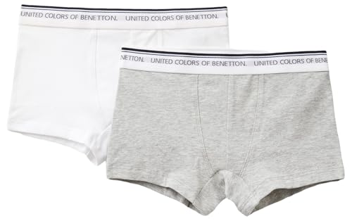 United Colors of Benetton Jungen Set 2 Boxer 3OP80X230 Retroshorts, Grigio, 140