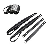 Boozuk Accordion Shoulder Straps, Soft Adjustable Synthetic Leather PU Accordion Shoulder Straps Set for 16-120 Bass, Wide Thick Comfortable Padded Shoulder Straps Black Set of 2.