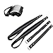 Boozuk Accordion Shoulder Straps, Soft Adjustable Synthetic Leather PU Accordion Shoulder Straps Set for 16-120 Bass, Wide Thick Comfortable Padded Shoulder Straps Black Set of 2.