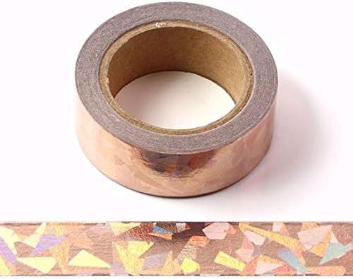 Quirky Perks Art and Craft Decorative Adhesive Washi Tape – Rose Gold Metallic