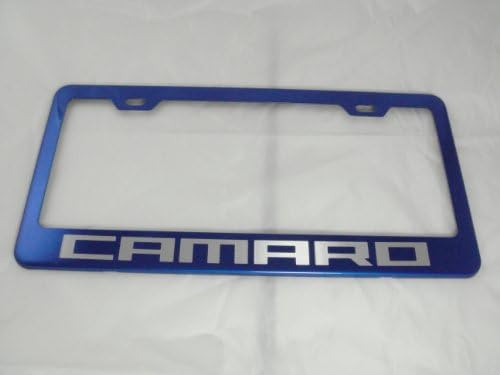 Fit Chevy Camaro Blue Stainless Steel License Plate Frame
