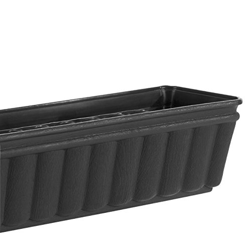 Emsa Blumenkasten, Holz-Imitation, Länge 50 cm, Anthrazit, Balcone, 506707 – Bild 6