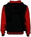 Angel Cola Men's Cotton Hoodie Varsity Jackets Black & Red L