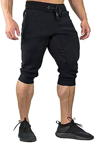 FASKUNOIE Mens Cotton Casual Shorts 3/4 
