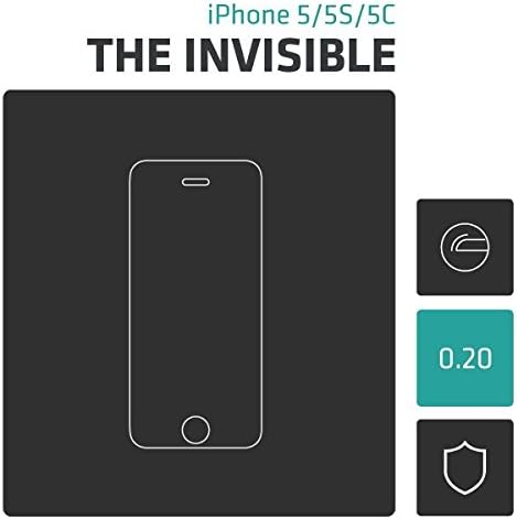 Apple iPhone 5/5S/5C The Invisible Ultra-thin 0.20mm Glass Screen Protector - Benks Technology USA Shatter Proof, Shock Proof, Scratch Proof Glass Screen Protector - Complete HD Clarity and Touchscreen Sensitivity