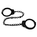 Ace Martial Arts Supply Professional Double Lock Handcuffs & Leg Cuffs (Black-Chain)