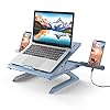 Jelly-Comb-Laptop-Stand-Multi-Angle-Adjustable-Laptop-Riser-With-Foldable-Legs-and-Phone-Holder-Ventilated-Notebook-Stand-Tray-for-MacBook-Desktop-Computer-Tablet-Grey Jelly Comb Laptop Stand, Multi-Angle Adjustable Laptop Riser With Foldable Legs and Phone Holder, Ventilated Notebook…