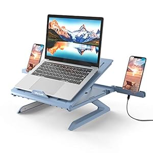 Jelly-Comb-Laptop-Stand-Multi-Angle-Adjustable-Laptop-Riser-With-Foldable-Legs-and-Phone-Holder-Ventilated-Notebook-Stand-Tray-for-MacBook-Desktop-Computer-Tablet-Grey Jelly Comb Laptop Stand, Multi-Angle Adjustable Laptop Riser With Foldable Legs and Phone Holder, Ventilated Notebook…