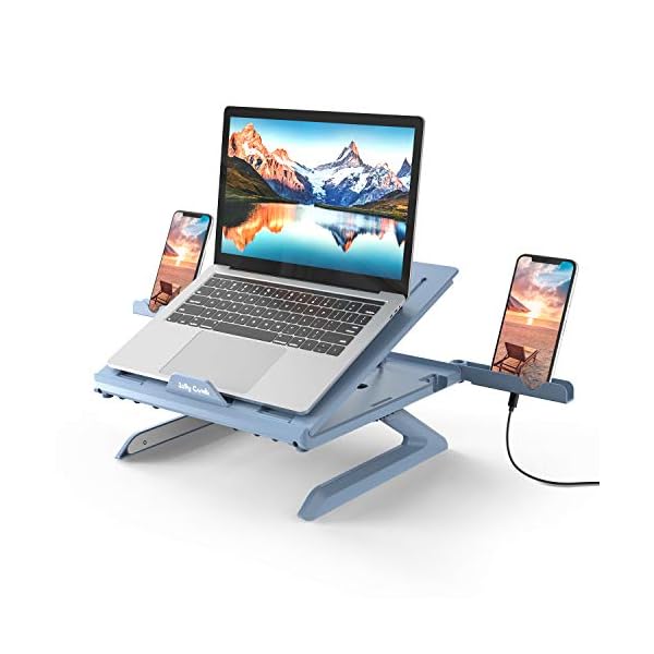 Jelly-Comb-Laptop-Stand-Multi-Angle-Adjustable-Laptop-Riser-With-Foldable-Legs-and-Phone-Holder-Ventilated-Notebook-Stand-Tray-for-MacBook-Desktop-Computer-Tablet-Grey Jelly Comb Laptop Stand, Multi-Angle Adjustable Laptop Riser With Foldable Legs and Phone Holder, Ventilated Notebook…