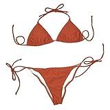 Jonathan Swim Brazilian Bikini Push Up Top String Bottom Triangle Swimsuit Padded Swimwear