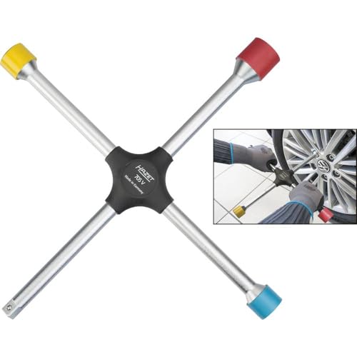 Hazet 705V 380 mm Hexagon Profile 4 Way Rim Wrench - Chrome-Plated