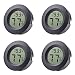 Veanic 4-Pack Mini Hygrometer Thermometer Fahrenheit or Celsius Meter Digital LCD Monitor Indoor Room Round Humidity Temperature Gauge for Humidors Home Greenhouse Babyroom Reptile Incubator primary