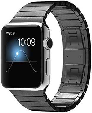 Apple Watch Band Link Bracelet 316L Stainless Steel (Black 42mm)