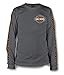 Harley-Davidson Men's Long Sleeve Orange Bar & Shield Grey Shirt 30291963