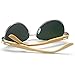 VeBrellen Men's Sunglasses Bamboo Wood Arms Classic Mirrored Sunglasses For Men & Women (Silver Frame With Green Lens, 60)