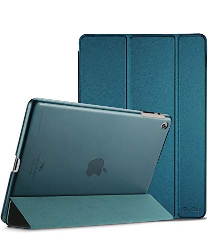 Procase iPad 2 3 4 Case (Old Model) - Ultra Slim Lightweight Stand Case with Translucent Frosted Back Smart Cover for Apple iPad 2/iPad 3 /iPad 4 -Teal