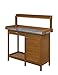 Convenience Concepts Deluxe 1 Drawer Potting Bench with Storage Cabinet and Shelves, Light Oak