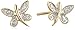 10k Yellow Gold Dragonfly Diamond Earrings (0.005 cttw, I-J Color, I2-I3 Clarity)