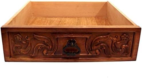 Cajón de Madera marrón veteado, 50 Unidades, 43 cm, con Tirador de Metal: Amazon.es: Hogar