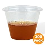 1 oz Graduated Medicine Cups – Polypropylene Disposable Measuring Cup, Mixing Cups with ML, Dram, CC, TBSP & FL oz Measurement Markings for Pill, Epoxy, Resin & Liquid/Powder - 300 Cups