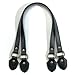 byhands Black Leather Purse Handles/Bag Strap, 23