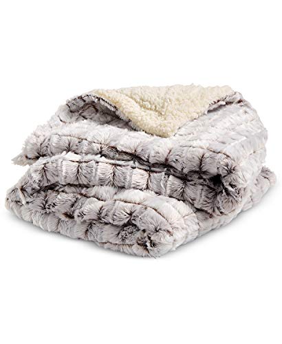 Hotel-Suite-MicrominkSherpa-Reversible-50-x-60-in-Brown-Color-Throw-Brown