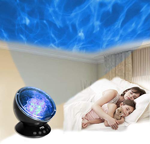 Semlos-Ocean-Wave-Projector-Remote-Control-Night-Light-with-Built-in-TF-Card-Slot-Music-Player-and-Timing-Function-Projection-Lamp-for-Kids-Bedroom-Bathroom-Living-Room-Black