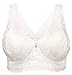 Womens Wirefree Lace Sleep Bra XX-Large White