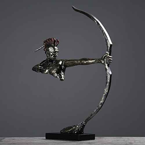 レトロ創造的なキャラクターシューティング彫刻の手工芸品居間スタディデコレーション家具アート