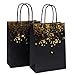 Cooraby 20 Pieces Paper Party Bags Bronzing Kraft Bag Hen Party Bags Bride Bag with Handle for Birthday Wedding Celebrations Party Favors